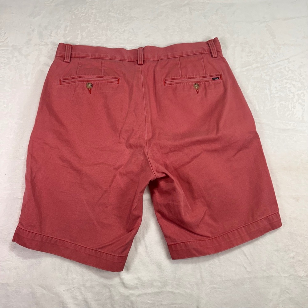 Polo Ralph Lauren Chino Shorts 32 Salmon Pink Cotton Classic Mens
